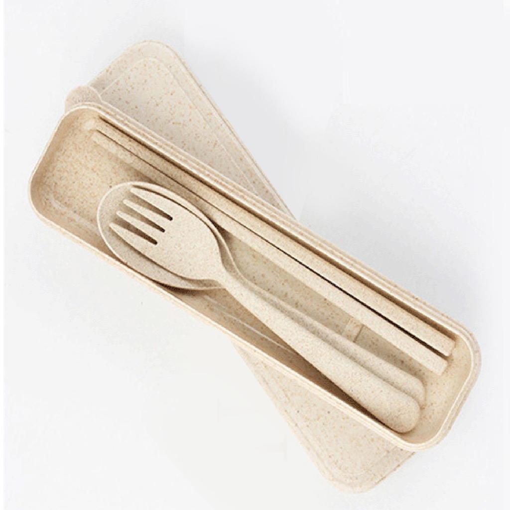 Reusable Travel Utensils Set with Case Portable Chopstick Fork Spoon Tableware Eco Friendly Cutlery Picnic Camping Utensils