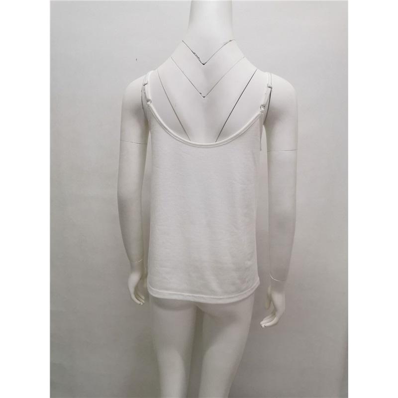 Solid Color Spaghetti Straps Mesh V-neck Splicing Camisole Small Tank Tops Female