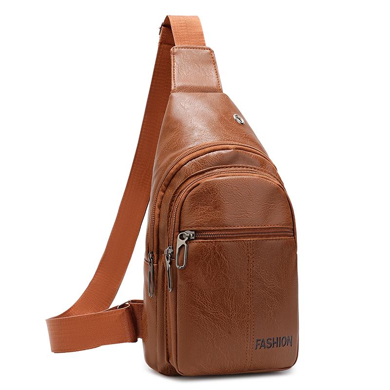 PU Chest Bag Men's Outdoor Shoulder Bag Crossbody Bag
