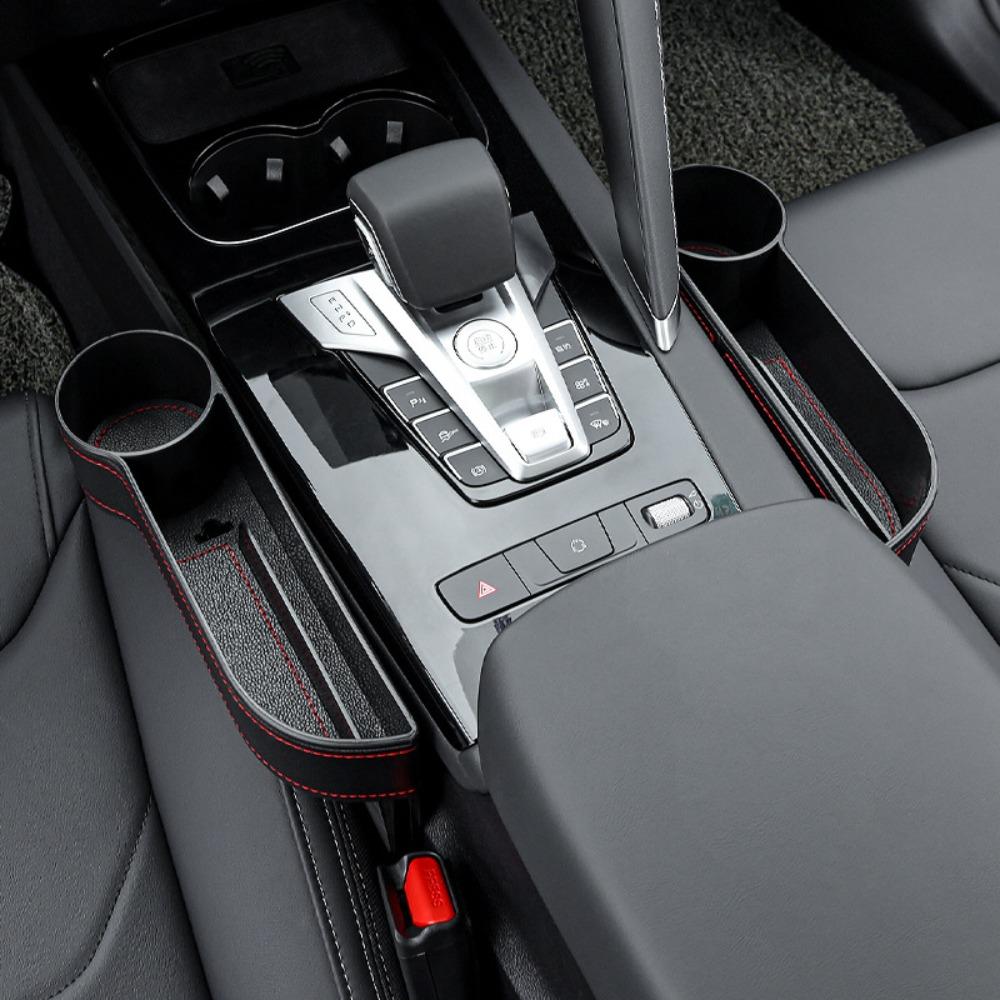 Storage Rack Car Storage Organizer PU Leather Car Cup Holder Car Seat Gap Storage Box  Universal