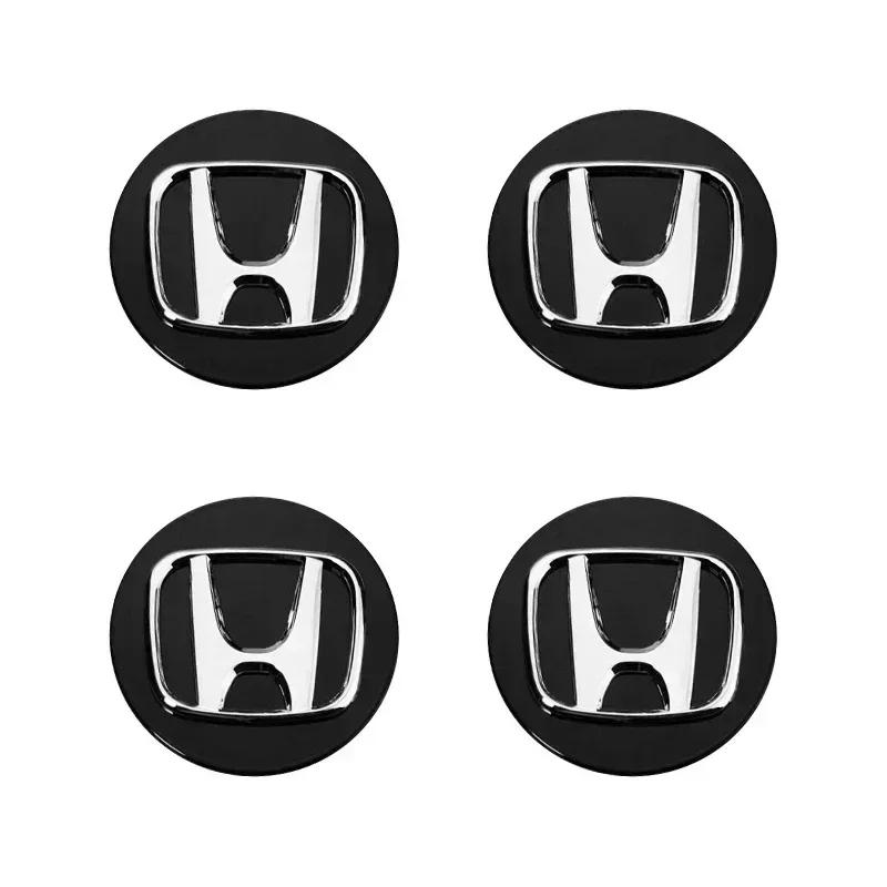 4PCS 58MM/69MM H Car Badge Wheel Center Cover Stickers Hub Caps Decal for Honda Accord Elysion CR-Z Odyssey SPIRIOR CRV