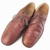 80s-90s Vintage gravati Made in Italy Plain Toe Business Shoes Brown size 7 25.0-25.5 Men's(USED)