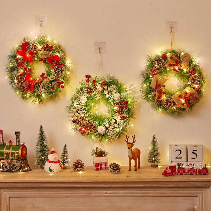Christmas Door Wreath & Holiday Ornament for Festive Decor