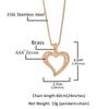 Gumeng zircon curved hollow love fashion pendant necklace hip hop ins simple personalized box chain