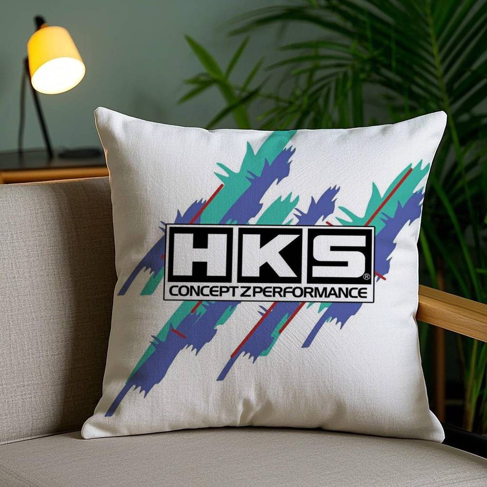 Retro Pattern H-Hks Pillow Case Office Sofa Dorm Chair Back Short Plush Double-sided Printing Home  Cushion Cover