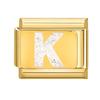 Fashion Golden 26 Letters A-Z Italian Links Charm Beads 9mm Stainless Steel Bracelet Jewelry DIY Hand Making