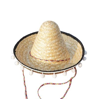 Luminous Mexico Sombrero Hat Wide Brim Sunproof Straw Hat Photoshoots Props Hat Adult Party Top Hat Carnivals Costume