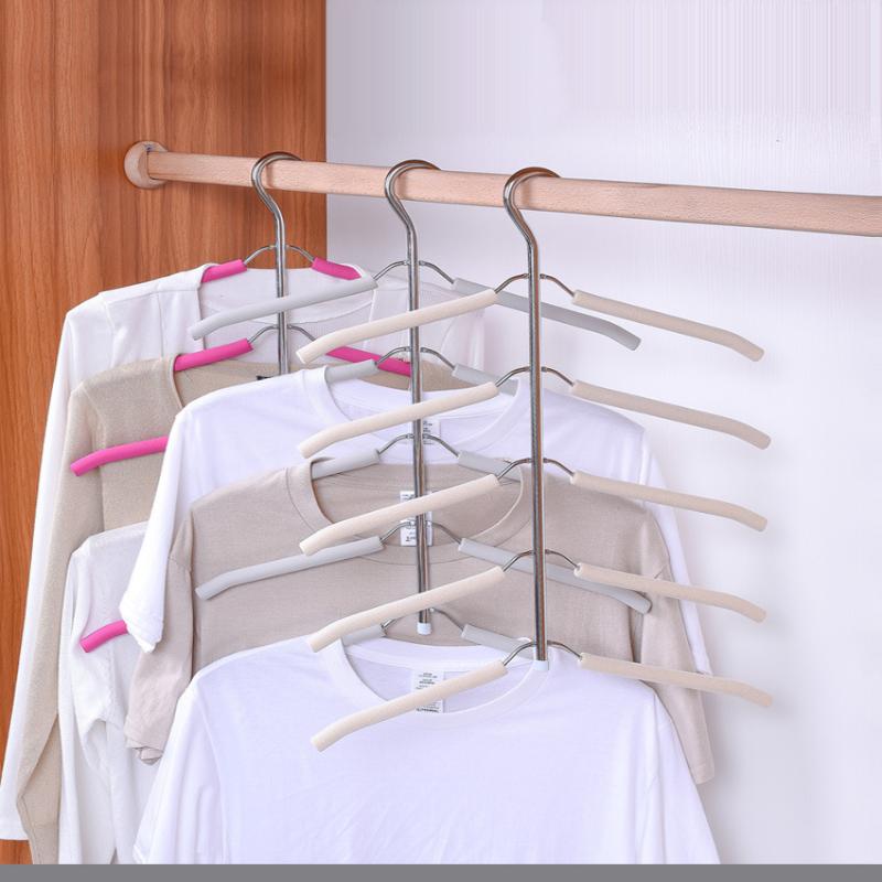 Multi-layer Clothes Rack Metal Clothes Drying Rack Space Saving Wardrobe Storage Rack