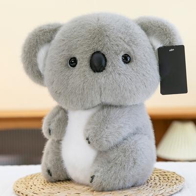 Soft Sitting Grey Koala Plush Toy Realistic Stuffed Animal Koala Hugging Pillow