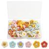 60Pcs Embroidery Flower Pushpin Colorful Thumbtack Whiteboard Bulletin Board Push Pin for Office Home Decor