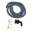 750GPH Bilge Pump Installation Kit High Pressure Resistant 0.75in Dia. 6.56ft Bilge Pump Hose with 90 Degree Fitting Check Valve