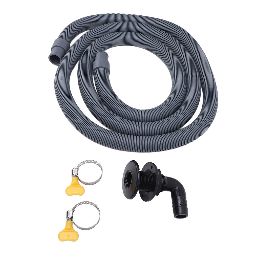 750GPH Bilge Pump Installation Kit High Pressure Resistant 0.75in Dia. 6.56ft Bilge Pump Hose with 90 Degree Fitting Check Valve