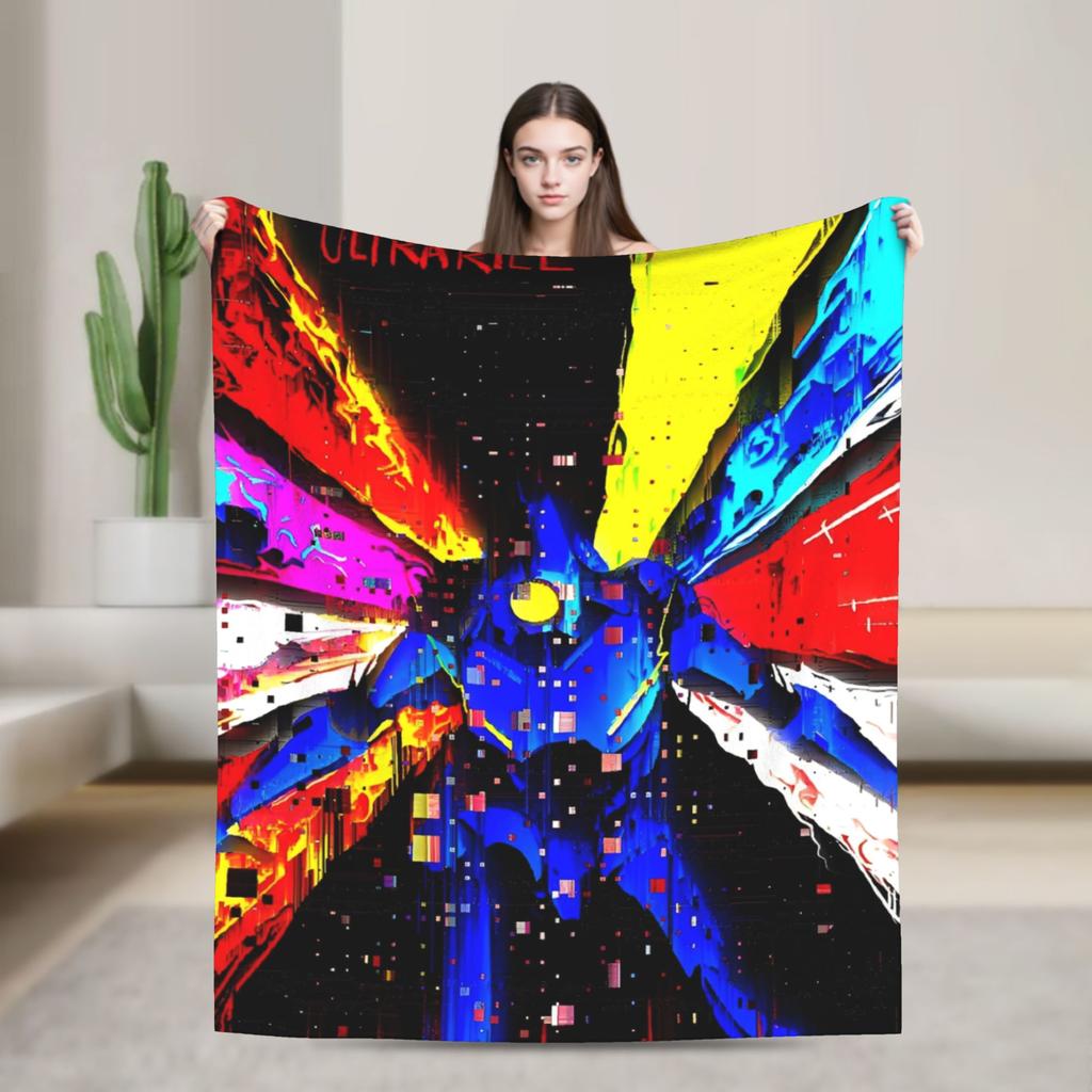 Ultrakill V1 V2 Shooting Game Blanket Coral Fleece Plush Autumn Winter Hell Is Full Multifunction Ultra-Soft Throw Blanket Home