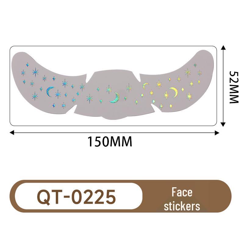 Cross Hot Stamping Tattoo Stickers: Waterproof Glitter Stars & Butterflies for Party Makeup & Stage Performance