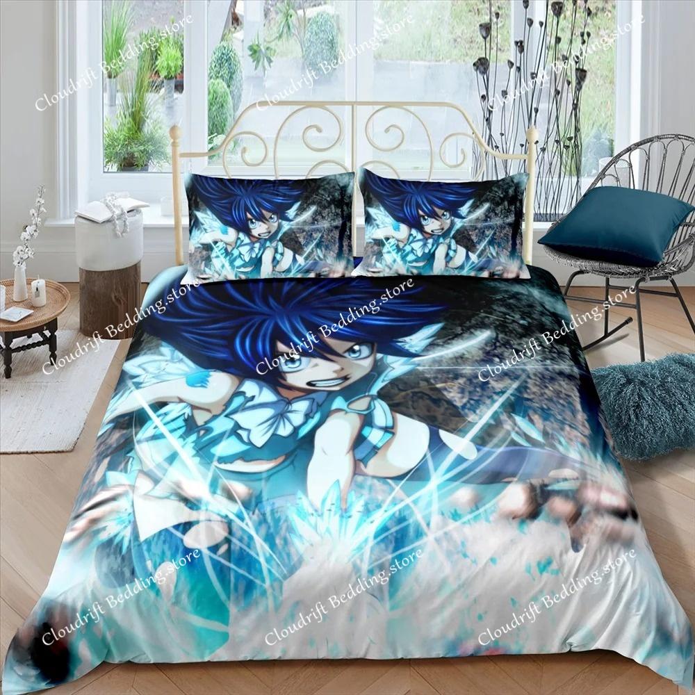 Anime Fairy Tail 3D Duvet Cover with Pillow Cover Bedding Set Single Double Twin Full Queen King Bed Set for Bedroom Decor