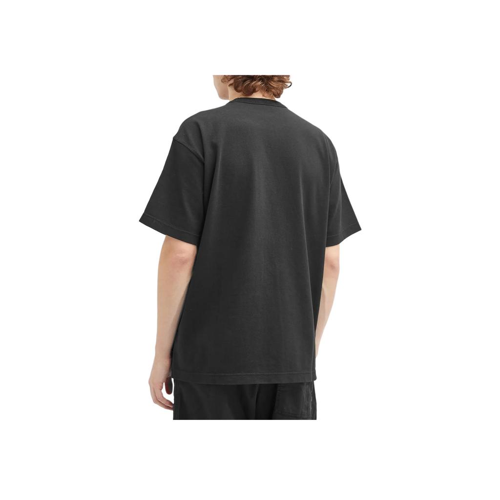 STONE ISLAND Logo Print Rundhals Kurzarm T-Shirt Herren Oberteile Schwarz 811521079-V0029