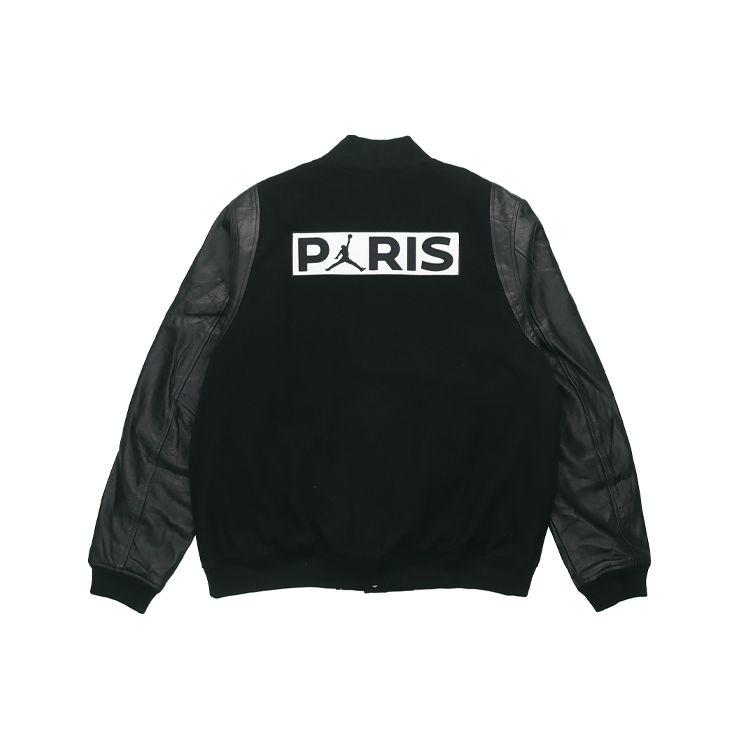 Jordan Paris Saint-Germain Solid Long Sleeve Sports Jacket Men Outerwear Black BQ8364-010