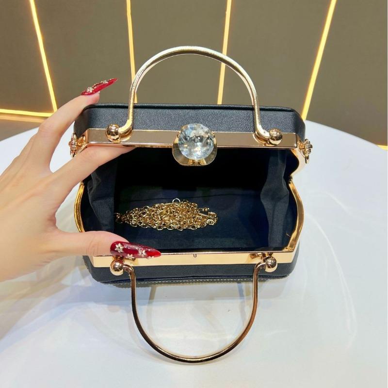 Handbag, Diamond-encrusted Banquet Clutch, Evening Dress Bag, Rhinestone Crossbody Bag