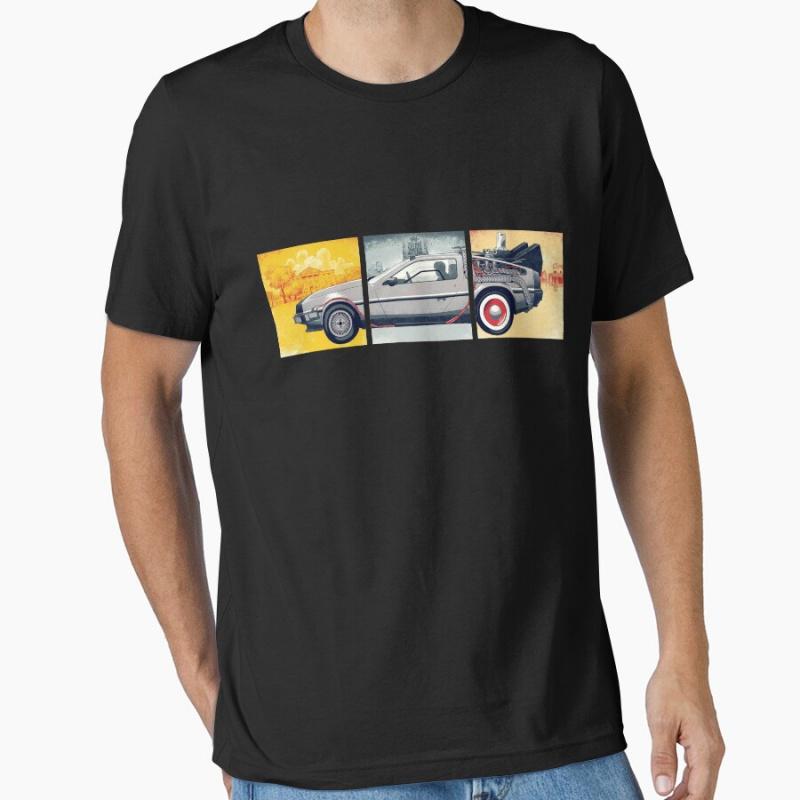 BTTF DeLorean Vintage Sci-fi Movie Back To The Future Save The Clock Tower Time Travel T Shirt