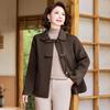 Women's Middle-aged Woolen Jacket Autumn and Winter New Clothes 40-year-old Lapel Fashionable Middle-aged and Elderly Mother Dressed for Women
