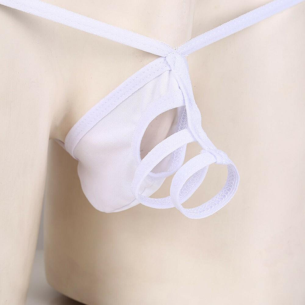 Mens Sheer Mesh G-String Thongs Underwear Bulge Pouch Panties Bikini Briefs