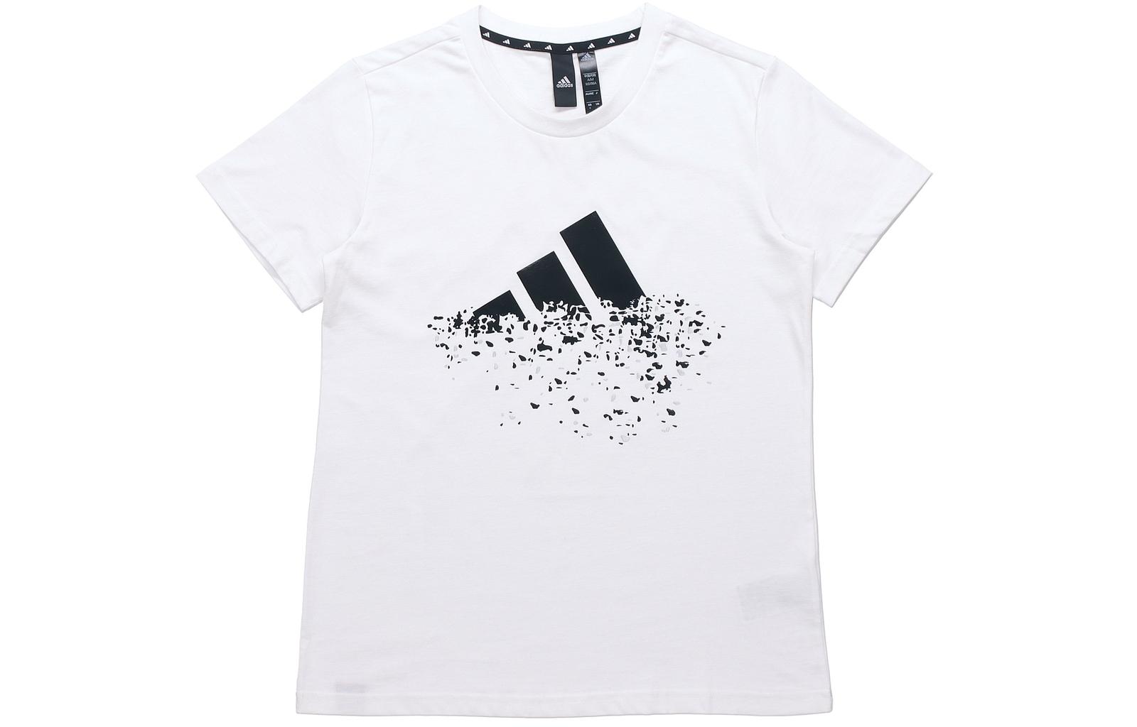 adidas Contrast Print Sports Short Sleeve T-Shirt GP0597 S