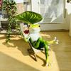 Cute Vacation Frog Ornament Resin Miniatures Figurine Desktop Ornament Garden Frog Statue  Bonsai