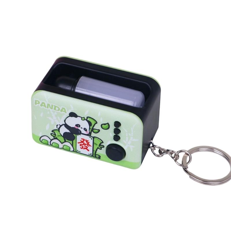 

LED Glows Keychain With Fidgets Button For Nighttime Convenience And Stress Relief Plastic Design Glowing Keyring Charm зелёный