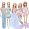 5PCS White Yellow Doll Clothes for 11.5 Inch Girl Doll 30cm Doll Dress Outfit Wedding Gown Kids Toy Accessories
