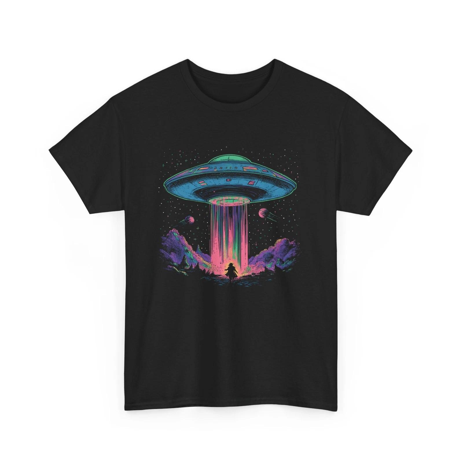 

Alien UFO Graphic Tee | Sci-Fi Space T-Shirt for Men and Women M