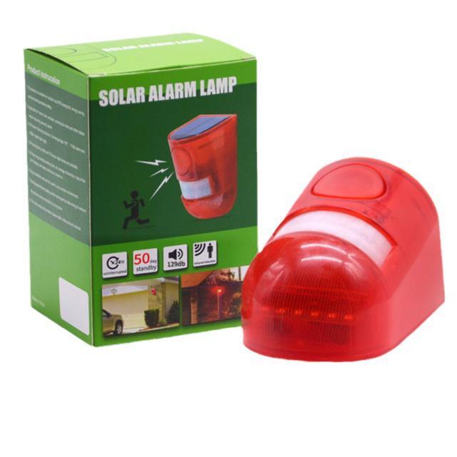 Solar-Powered Outdoor Infrared Security Alarm with Motion Sensor for Farms and Orchards