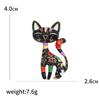 Emaille-Katzenbroschen für Frauen, Unisex, Strass, Tier-Anstecker, Bankett, Party, Rucksack, Geschenke, Schmuck, Zubehör