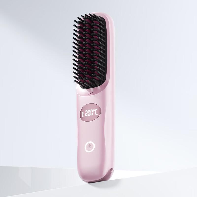 ZISIZ Rechargeable Ceramic Hair Straightening Comb