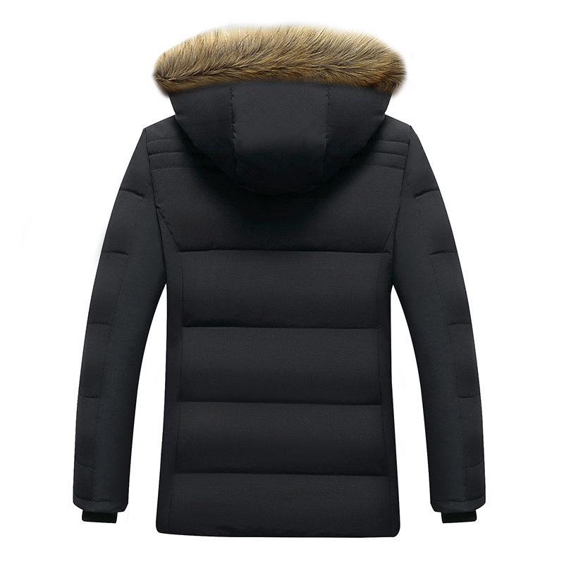 Men's Winter Down-Lined Cotton Jacket for Middle-Aged & Elderly - Warm Outerwear for Autumn and Winter