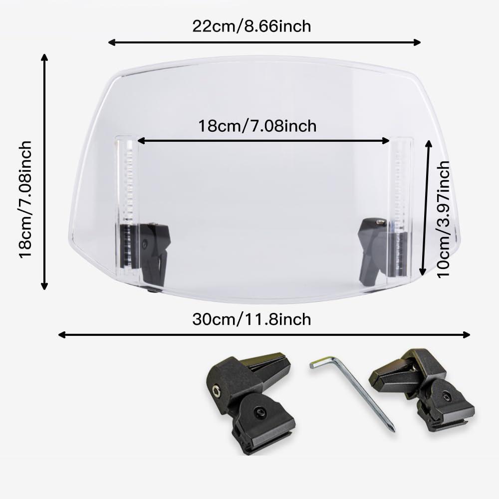 Universal Winter Motorcycle Windshield with Adjustable Spoiler for Yamaha