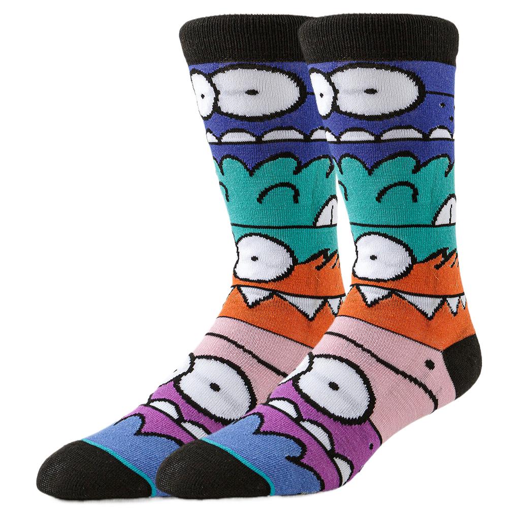 5Pairs Street Style Men Women Sport Socks with Funny Designs for Basketball Skateboard Fans