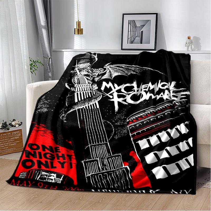 3D My Chemical Romance Band Gerard Way Soft Plush Blanket,Flannel Blanket Throw Blanket for Living Room Bedroom Bed Sofa Cover