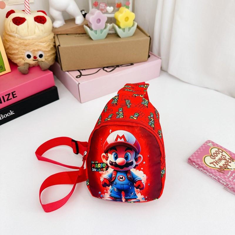 Cartoon Super Mario Bros Pattern Kids Single Shoulder Crossbody Chest Bag Gift