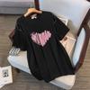 Women’s Plus Size Slimming Loose Mid-Length Short Sleeve T-Shirt 200/300/350 jin 1083