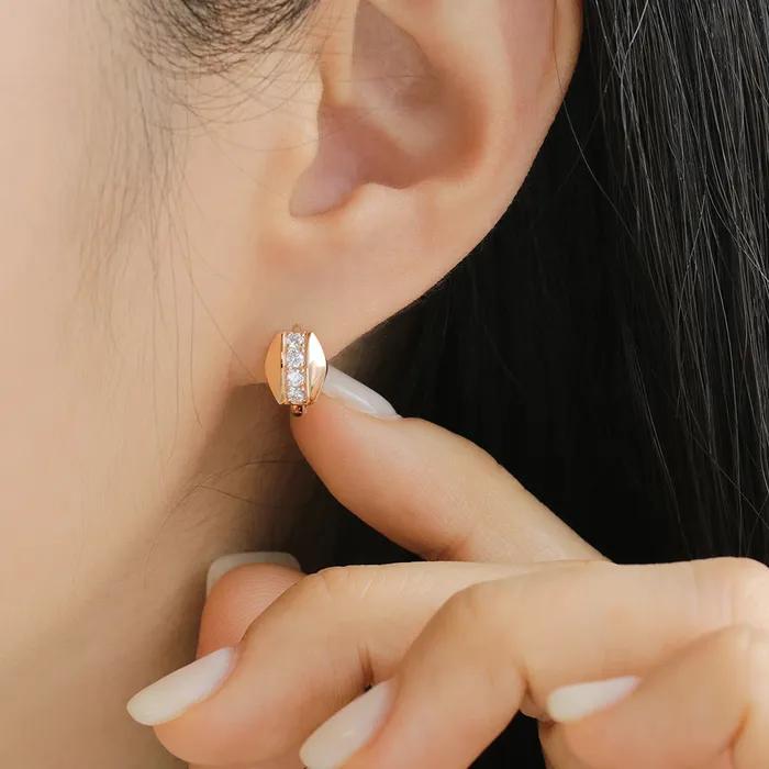 [14K gold] Riley Cubic Earrings