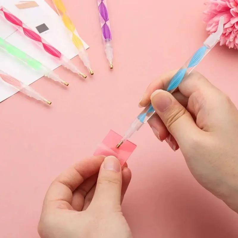 5D-Diamant-Malstift, Spiralblumen-Harz, Punktbohrstifte, Diamant-Malstift, DIY-Bastelarbeiten, Kreuzstich-Malzubehör