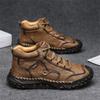 Hot-selling Men Casual Leather Boots High-top Men's Hiking Shoes Outdoor Male Ankle Boots Sneakers Non-Slip Man Motorcycle Boots