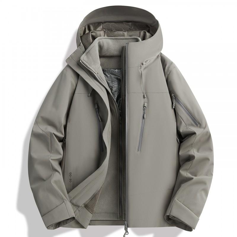 Lightweight 3-in-1 Waterproof Windproof Hiking Jacket With Removable Fleece Liner Men Women Outdoor Camping Trekking
