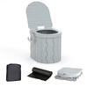 Toilettes pliantes portables étanches pour l'extérieur avec solidifiant pour le camping et les urgences