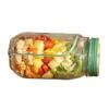 Salad Jar with Side Door Opening Integrated Seasoning Bowl Large