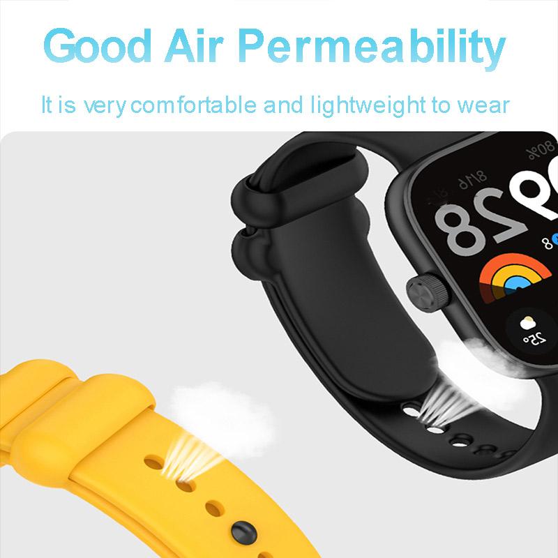 Silikonreim til Redmi Watch 4 Reim med mykt dekselbeskyttelse Erstatningsarmbåndstilbehør Redmi Watch 4 Sportsarmbånd
