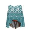 Women's Fashionable Oversized Knitwear Long-Sleeved Christmas Print Top