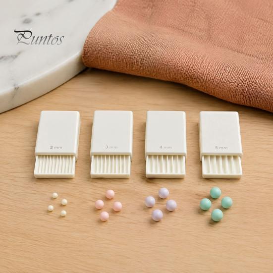 Nail Art 3D Flower Mold 4Pcs/Set Clay Gel Ball Maker Tools, Polymer Roller, 2mm 3mm 4mm 5mm Professional Tools Sphere Shaper, Bead Roller for Flowers,