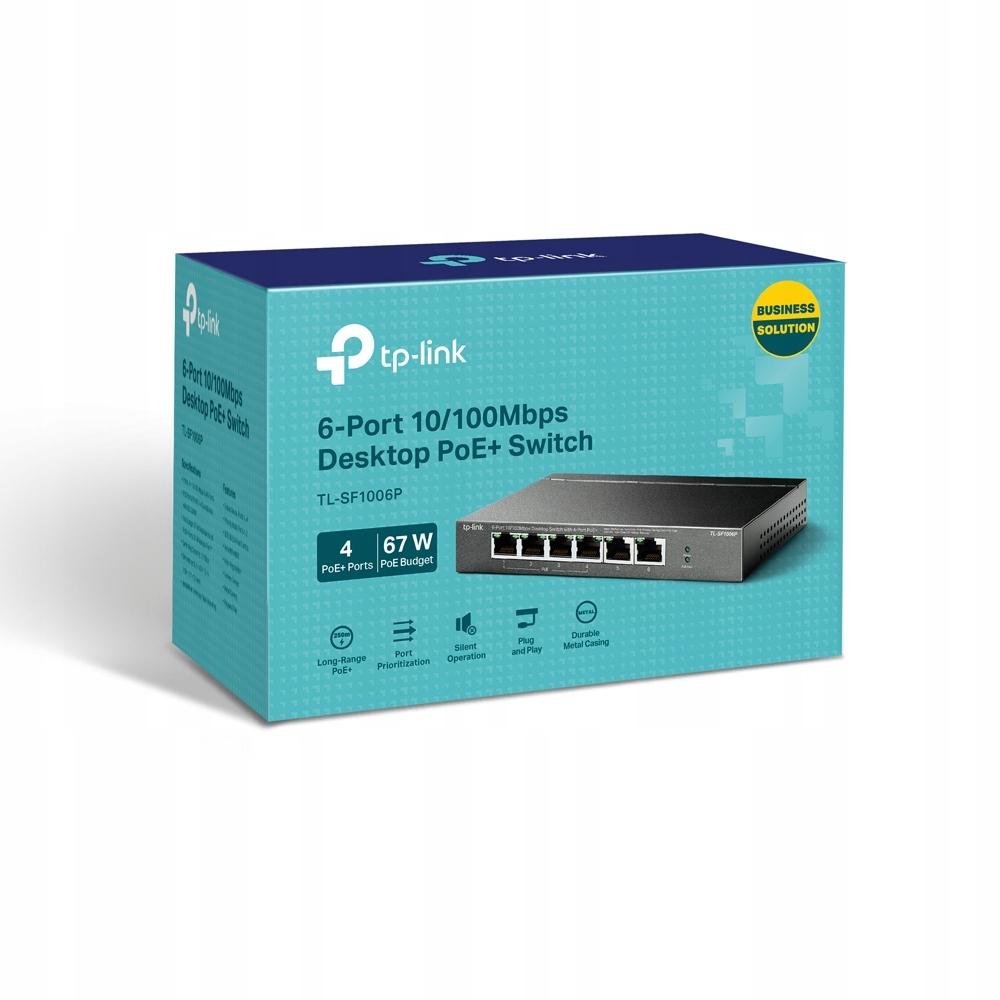 Switch niezarządzalny TP-Link TL-SF1006P 6x10/100 4xPoE+