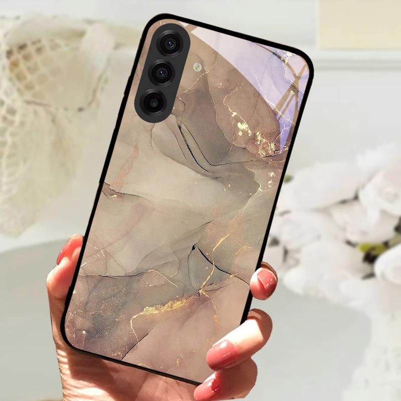 For Samsung Galaxy S25FE Case Fashion Lion Flower Tempered Glass Shockproof Bumper Cover For Galaxy S25 S 25 FE Camera Protector